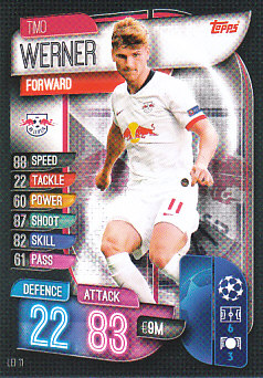 Timo Werner RB Leipzig 2019/20 Topps Match Attax CL #LEI11